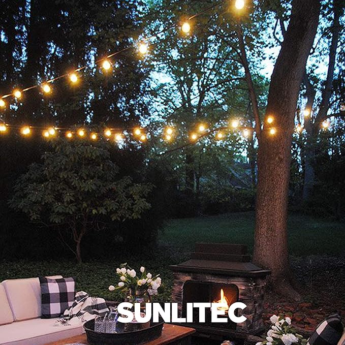 Solar String Lights Waterproof LED Indoor/Outdoor Hanging Umbrella Lights with 25 Bulbs - 27 Ft Patio Light for Deckyard Tents Market Cafe Gazebo Porch Party Decor (25 Light Bulb)