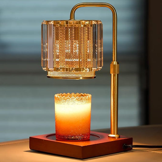 IN HAPPY Candle Warmer Lamp with Timer, Dimmable Candle Warmer for Jar Candles, Height Adjustable Wax Melts Warmer, Birthday Gifts for Women Mom, House Warming Gifts New Home Decor