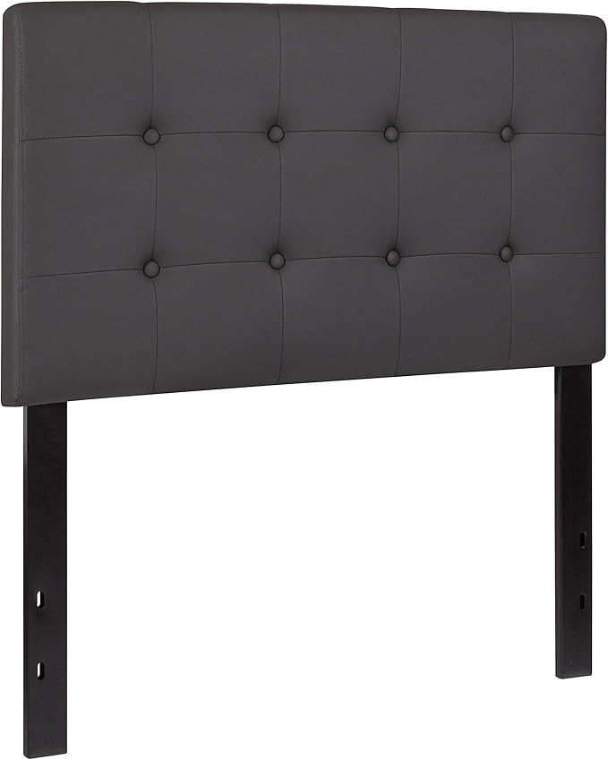 Flash Furniture Lennox Tufted Upholstered Twin Size Headboard in Gray Vinyl