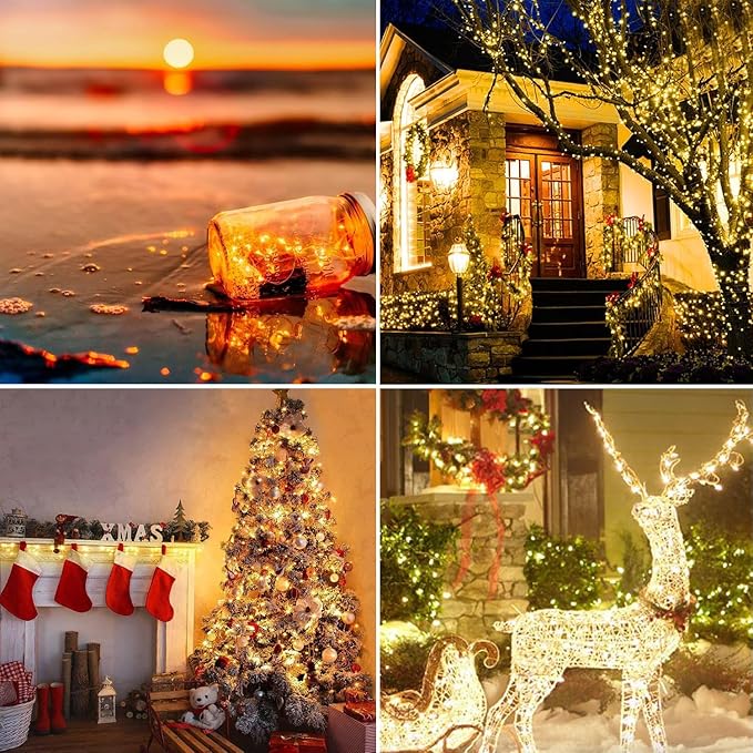 led Fairy Lights Waterproof 16.4ft String Lights Battery Operated for Wedding, Home, Garden, Party, Christmas Decoration, Warm White