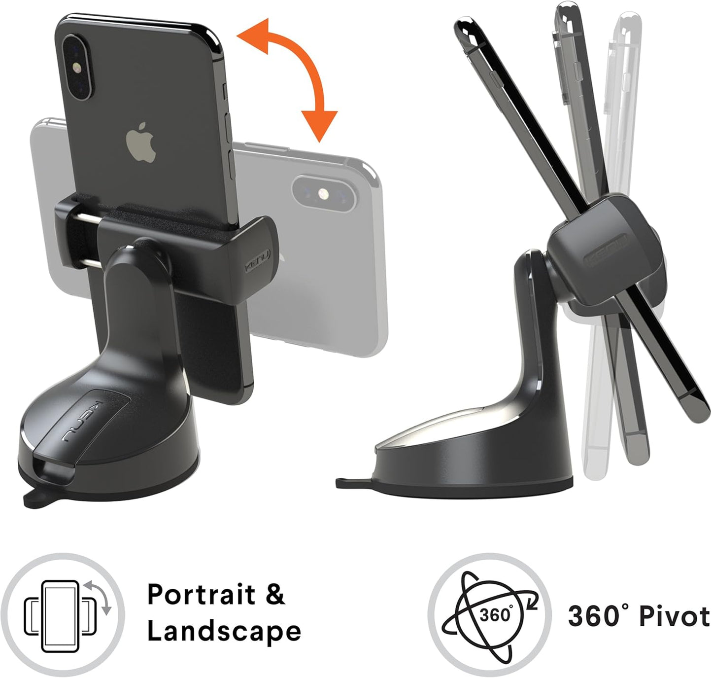 Kenu Airbase Pro Car Phone Mount | for Dashboard and Windshield, Desk Phone Stand, 360 Degree Rotation, Fits Latest