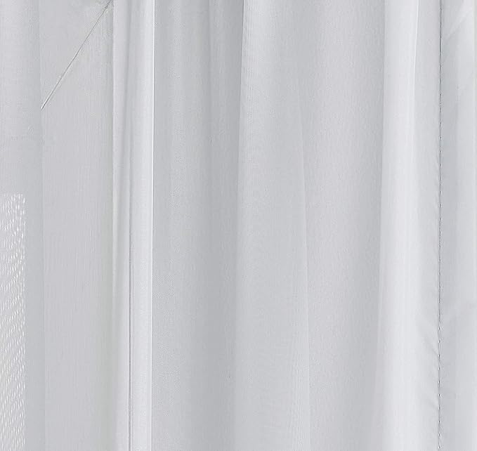 LinenZone Silver Window Scarf Valance in 288 Inch Size. Use Window Scarves as Canopy Bed or Backdrop Curtains, Curtain Scarf, or Sheer Fabric for Draping. (Amazing 55 x 288, Silver)