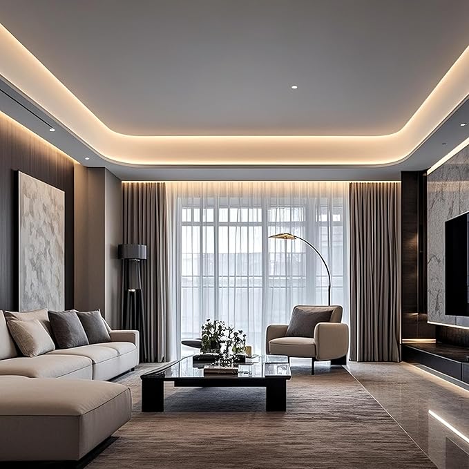 COB LED Strip Lights Warm White,24V Dimmable led Light Strip KIT with Remote and app Control,3000K 32.8FT/2 * 5m 8mm Wide Ra>90 Cuttable Flexible Strip Lights for Bedroom,Shelf,Cabinet