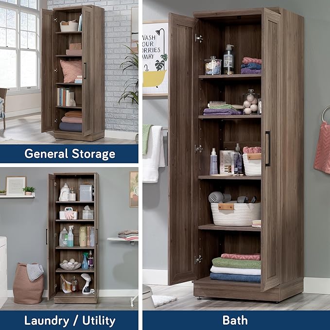 Sauder HomePlus Storage Cabinet/ pantry cabinets, Salt Oak finish