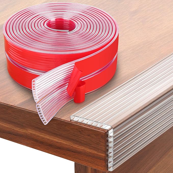 HOMREALM Baby Proofing16.4ft Long (2.75" Wide) Corner Guards Furniture Corner & Edge Safety Bumpers Corner Covers Protectors Baby Proof Bumper & Cushion to Cover Sharp Furniture & Table Edges