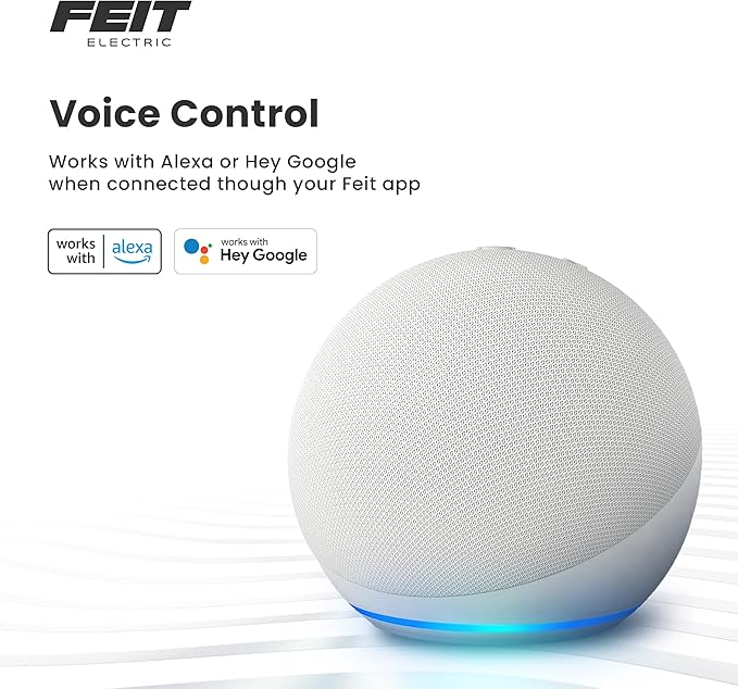 Feit Electric BR30 Smart LED Light Bulb, 60W Equivalent, Tunable White, Wi-Fi Enabled, Alexa & Google Home Compatible, E26 Base, 90+ CRI, Non-Dimmable, 800 Lumens, 25,000-Hour Lifetime, BR30/CCT/CA/AG