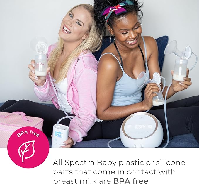 Spectra Baby S1 Plus Premier Rechargeable Breast Pump with Grey Tote Premium Accessory Kit - 24 mm