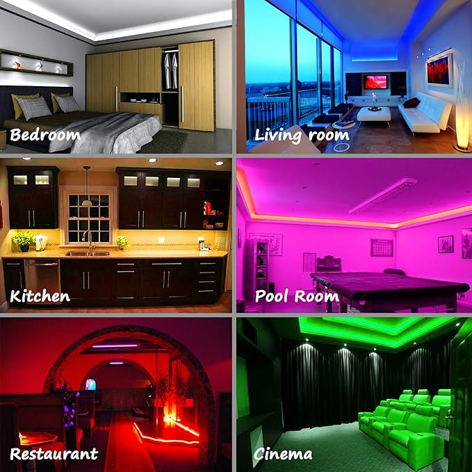 16ft LED Rope Lights, RGBWW Color Changing Strip Lights with Remote, Flexible and Connectable Durable Tube, Waterproof for Indoor Outdoor Use, 17 Colors and 6 Modes