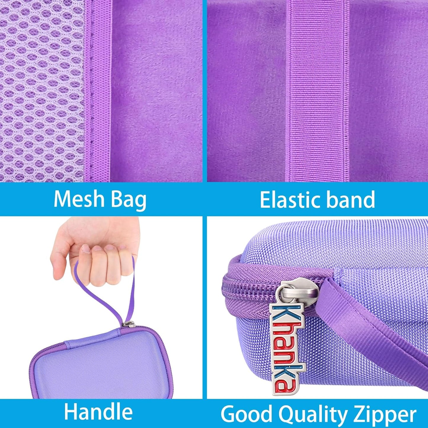 Khanka Hard Case Replacement for Anker 3-in-1 Power Bank USB C Charger Block, 10,000mAh Case Only (Purple)