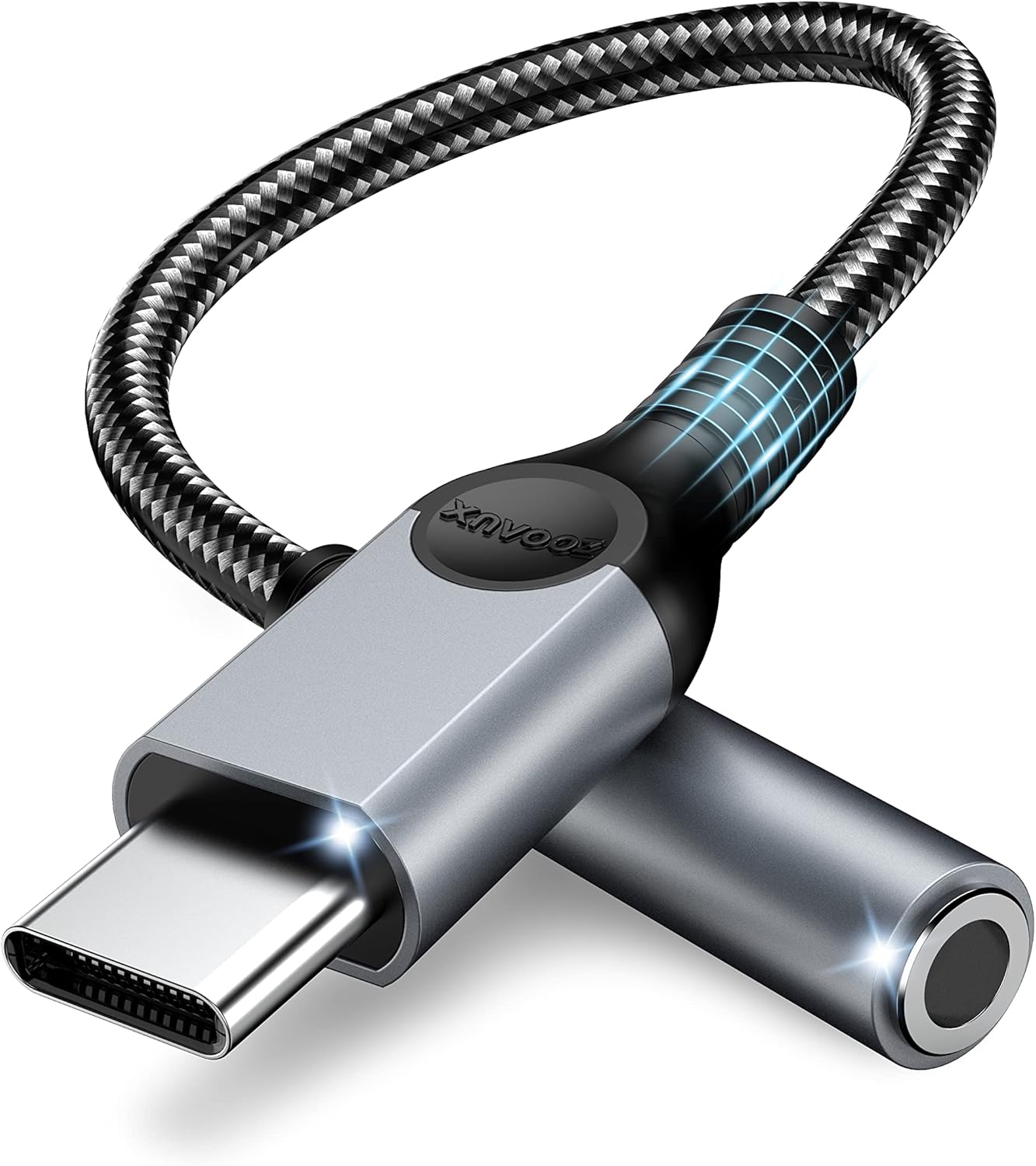 ZOOAUX USB Type C to 3.5mm Headphone Jack Adapter, Audio USB C to Aux Cable for Pixel 4 3 2 XL, Samsung Galaxy S22 S21
