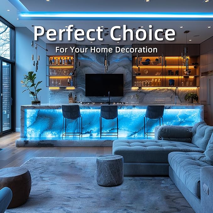 LED Strip Lights ICE Blue COB 320 LEDs High Brightness Indoor Use Flexible Thin LED Lights for Home DIY Display Cabinet 5V USB LED Short Light, Commercial Decoration TV Lights (3.28FT/3Pack)