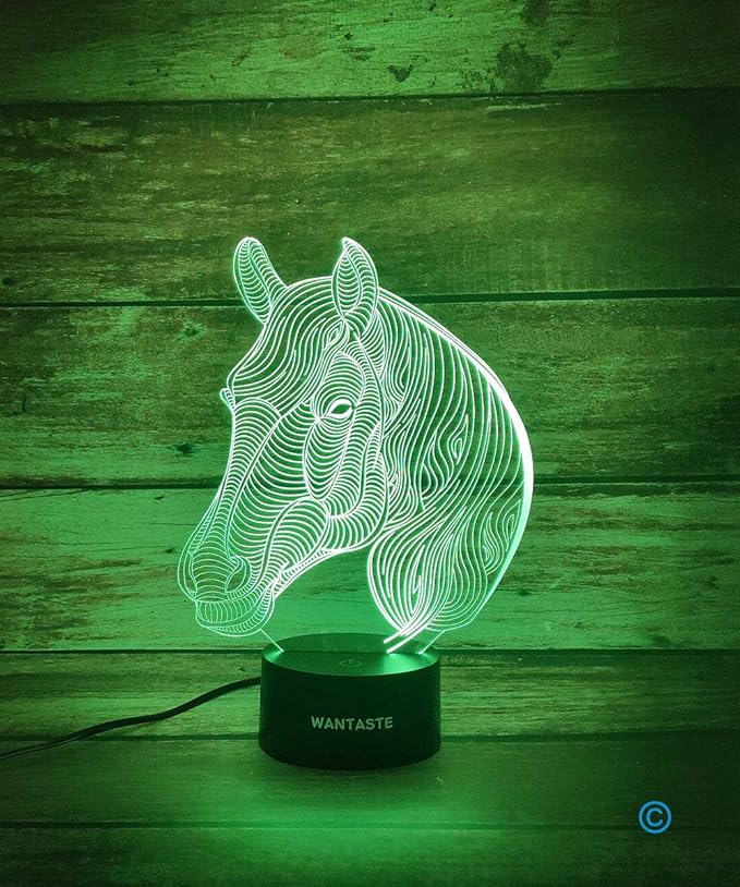 Horse 3D Decor Lamp Gifts for Boys Girls Room, Night Light Toys with Remote, Bedside Nightlight for Kids Baby