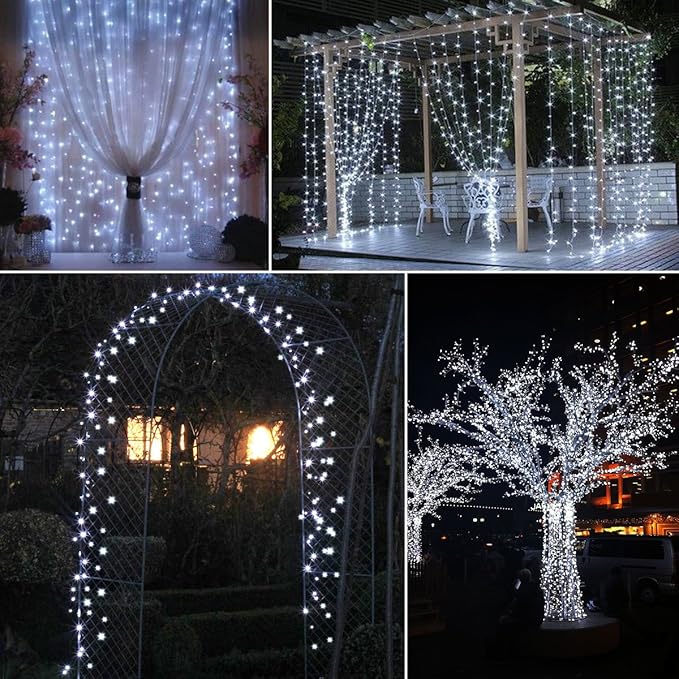 AMIR Upgraded Solar String Lights,78.6ft 240 LED Copper Wire Lights, 8 Modes Starry Lights, Waterproof IP65 Fairy Christams Decorative Lights for Outdoor, Wedding, Homes, Party, Halloween (White)