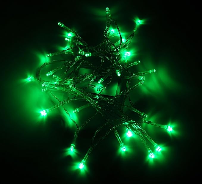 Karlling Battery Operated Green 40 LED Fairy Light String Wedding Party Xmas Christmas Decorations(Green,5 Pack)