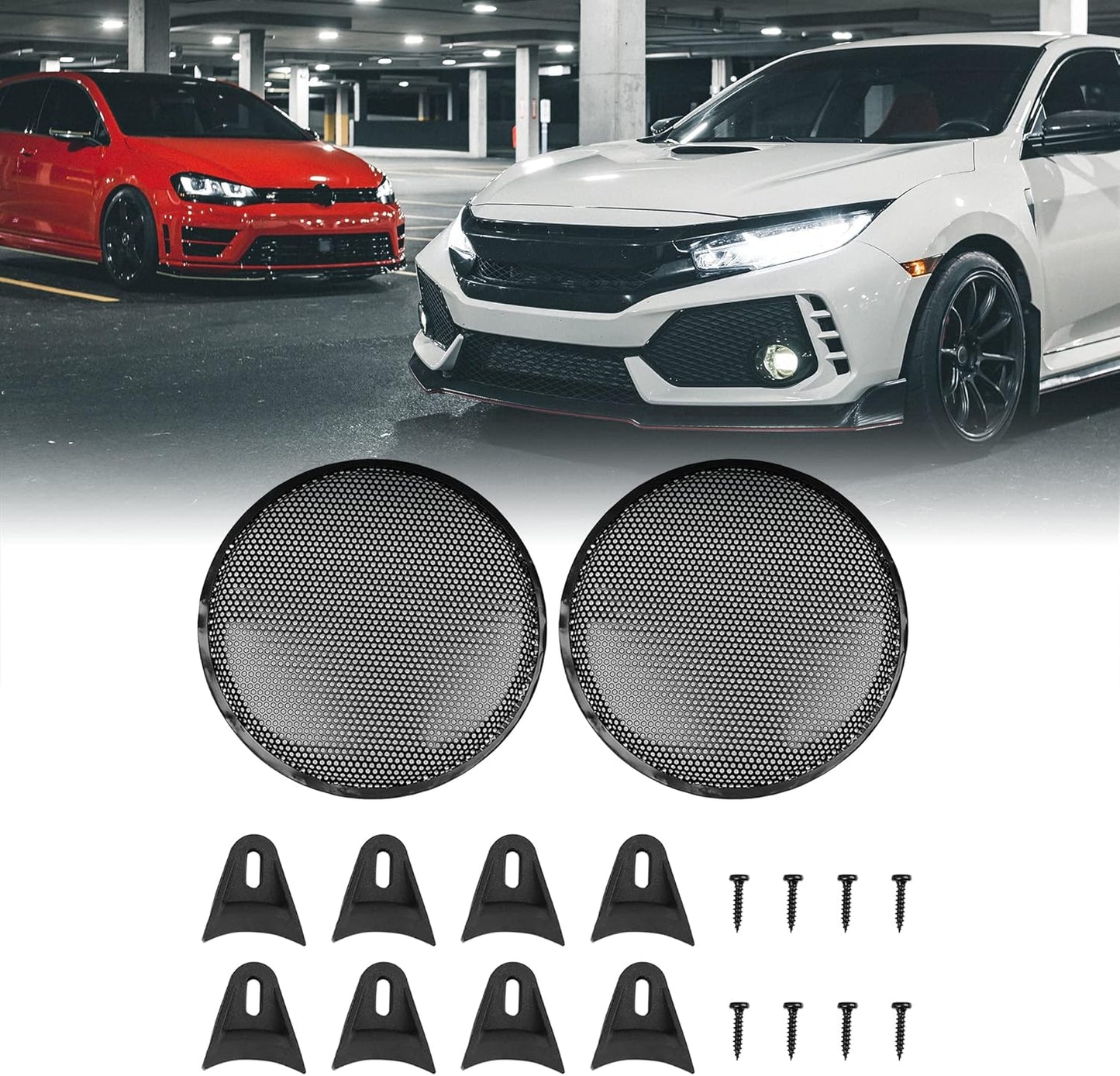 X AUTOHAUX 2pcs 12" Mesh Protector Car Speaker Grill Cover for Honda