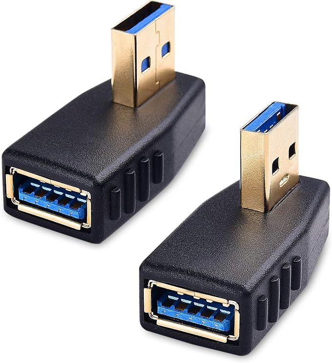 Cable Matters Combo-Pack 90 Degree Left and Right Angle USB Adapter Gender Changer