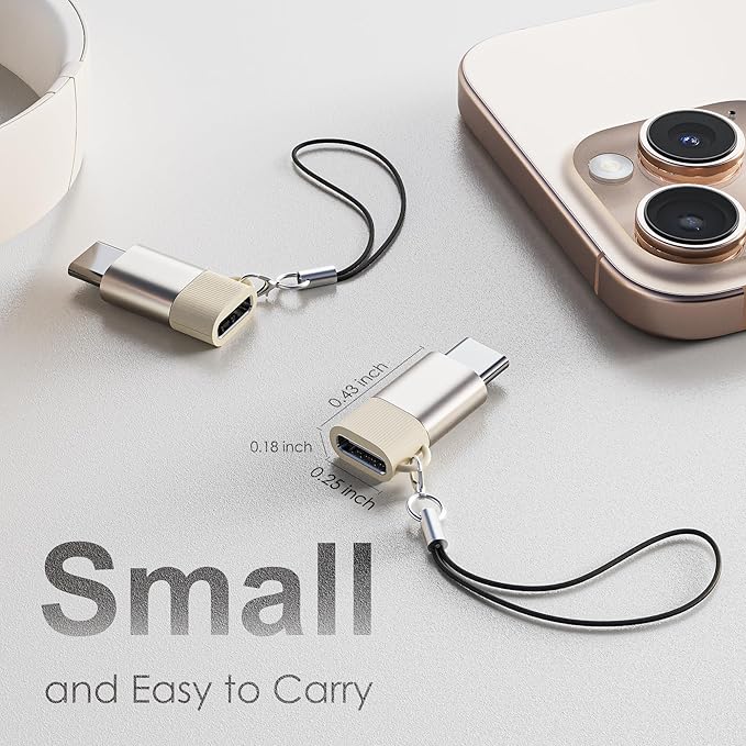 4 Pack Lightning to USB C Adapter for iPhone 15/16/17 Pro Max/Plus, Samsung - Fast Charging & Data Transfer, Lightning Female to USB C Male Adapter, Not for iPencil/Headphones/OTG