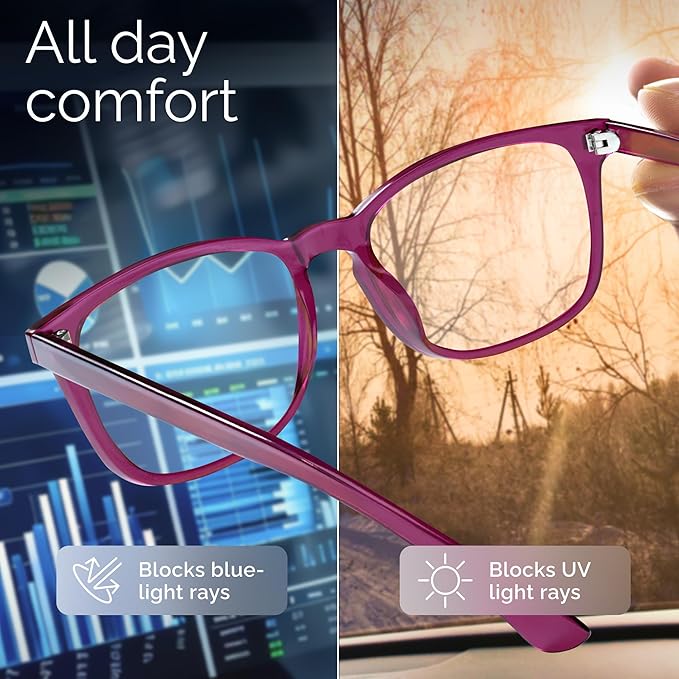 livho High Tech Blue Light Glasses - Advanced Blue Light Blocking Computer Glasses - Screen Fatigue & UV Protection