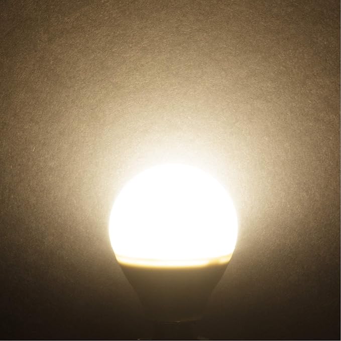 Simba Lighting LED Candelabra E12 Base G14 Small Globe 5W 40W Replacement Light Bulb (6 Pack) for Ceiling Fan, Chandelier, Vanity, Round A15 Frosted White Cover, Non-Dimmable, 4000K Natural Light