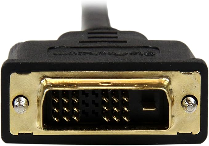 StarTech.com 2m Micro HDMI to DVI-D Cable - M/M - 2 meter Micro HDMI to DVI Cable - 19 pin HDMI (D) Male to DVI-D Male - 1920x1200 Video (HDDDVIMM2M),Black,6 ft / 2m