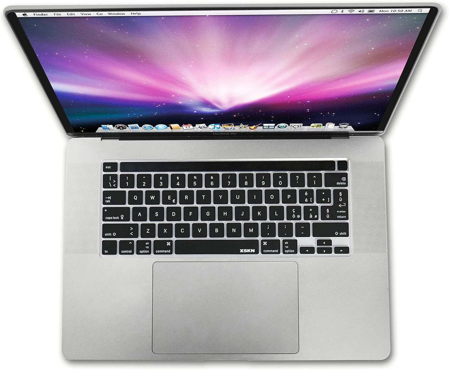 XSKN Italian Black Silicone Keyboard Cover Skin for 2019 New MacBook Pro 16 inch A2141 & 2020 New MacBook Pro 13.3 inch
