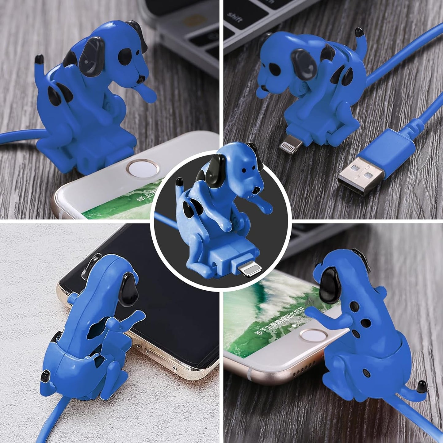 Funny Dog Charging Cable - Portable Stray Dog USB Charger, Dog Toy Smartphone Cable for iPhone Type-C Various Models
