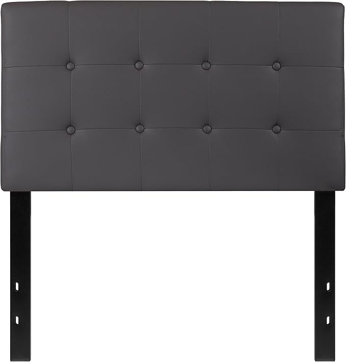 Flash Furniture Lennox Tufted Upholstered Twin Size Headboard in Gray Vinyl