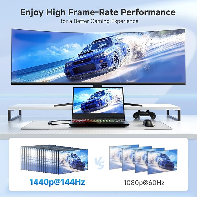 Cable Matters Aluminum USB C to HDMI Adapter, 4K@60Hz, 1440p@144Hz, HDR, 4K USB Type C to HDMI Adapter for iPhone 17/16, MacBook, Tablet, TV & Monitor
