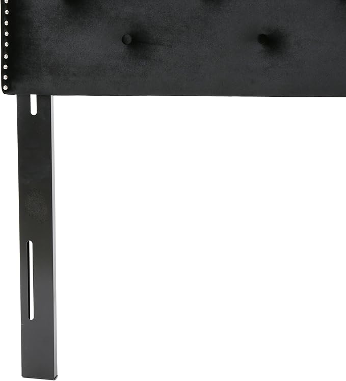 Christopher Knight Home Silas Velvet Headboard, Queen / Full, Black / Black