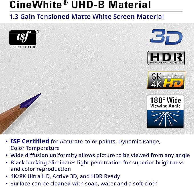 Elite Screens Manual Series, 170-INCH 16:9, Pull Down Manual Projector Screen with AUTO Lock, Movie Home Theater 8K / 4K Ultra HD 3D Ready, 2-Year Warranty - M170XWS1- White