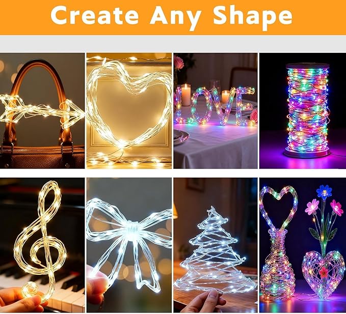 YJFWAL 12 Pack 30 LED Fairy String Lights with Timer Function, Waterproof Fairy Lights Wire Lights,Battery Operated Firefly Lights(AAA Batteries Included),for Patio,Garden,Wedding Decor (Warm White)