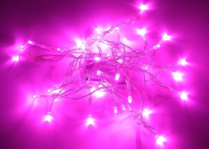 Karlling Battery Operated Pink 40 LED Fairy Light String Wedding Party Xmas Christmas Decorations(Pink,20 Pack)