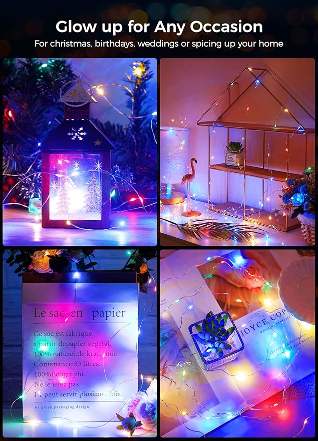 Brightown 12 Pack Easter Day Pastel LED Fairy Lights Battery Operated - Waterproof Silver Wire 7 ft 20 LED Firefly Lights for Easter Day Decor DIY Craft Party Bedroom