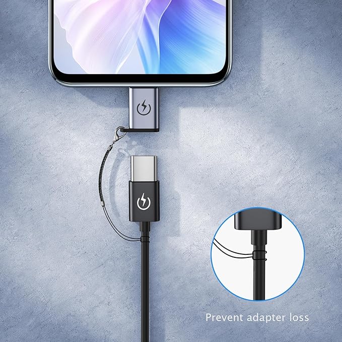 USB C to Micro USB Adapter (4 Pack), USB Type C Female to Micro USB Male Converter Compatible with Samsung Galaxy S6/S7 Edge, LG Nexus 4/5/6 and More Micro USB Devices (Grey)