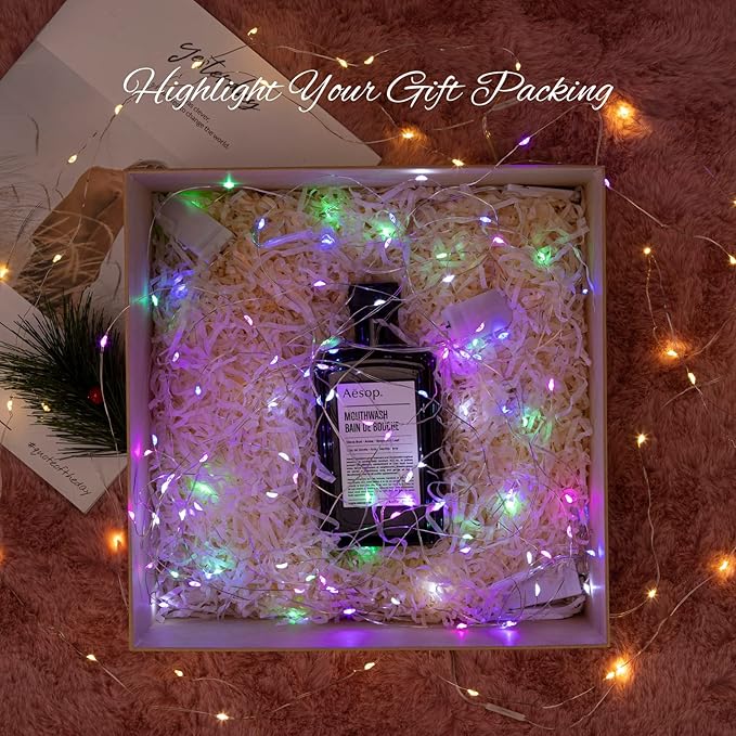 12 Pack Fairy Lights Battery Operated String Lights, 7ft 20 Led Fairy String Lights, Waterproof Copper Wire Firefly Starry String Light for DIY Wedding Party Bedroom Christmas (Multicolor)