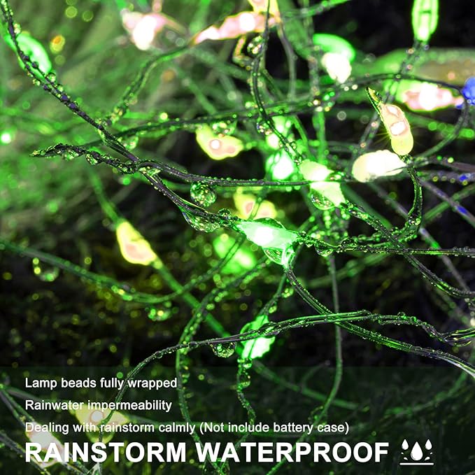6 Pack LED Fairy Lights 7ft Battery Powered Waterproof Silver Wire 20 Led Mini String Mason Jar Lights for DIY Wedding Party Bedroom Patio Easter Christmas (Green)