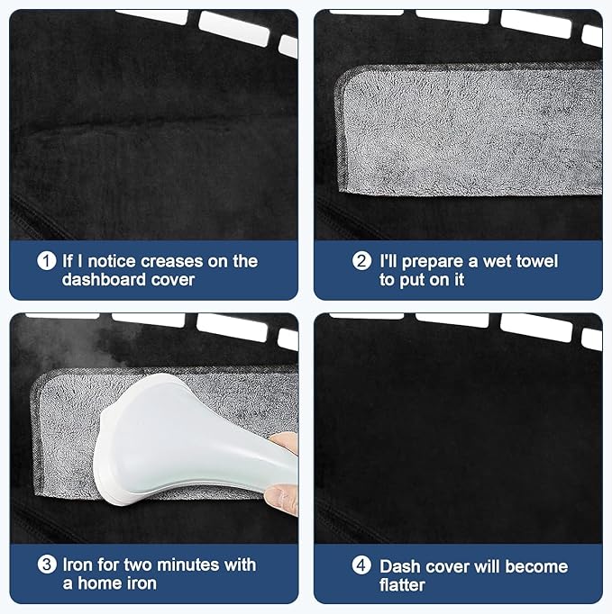 Dashboard Cover Mat Custom Fit for 2015 2016 2017 2018 2019 2020 Toyota Sienna Dash Cover Nonslip Dash Mat Protector Sunshade No Glare Black
