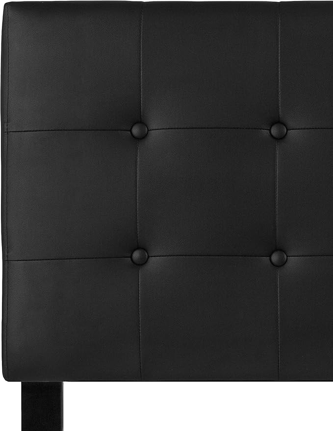 Flash Furniture Lennox Tufted Upholstered Twin Size Headboard in Black Vinyl