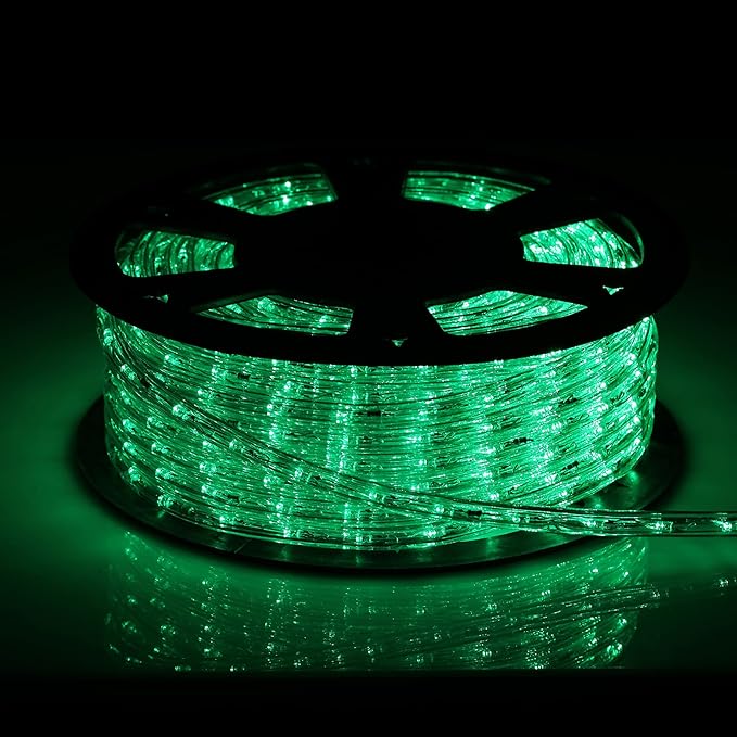 100Ft Blue LED Rope Lights, Outdoor String Lights Waterproof Decorative Lighting for Indoor/Outdoor, Camper Lights for Outside, Deck, Patio, Eaves, Backyards Garden, Christmas Decorations