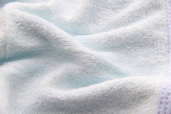 HIPHOP PANDA Baby Washcloths, Rayon Made from Bamboo - 2 Layer Ultra Soft Absorbent Newborn Bath Face Towel - Reusable Baby Wipes for Delicate Skin - Blue, 6 Pack