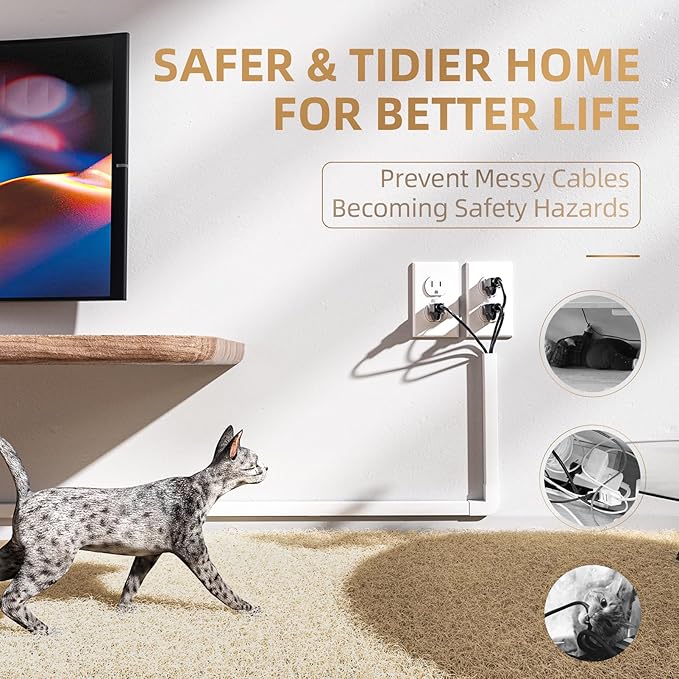 Delamu 94in Large Cable Hider, Cord Hider Cord Covers for Wire on Wall, Paintable Wire Covers Wire Hider for Cords on Wall, TV Cable Cover Raceway to Hide 3-4 Cords, 6xL15.7 W1.18 H0.67in, White