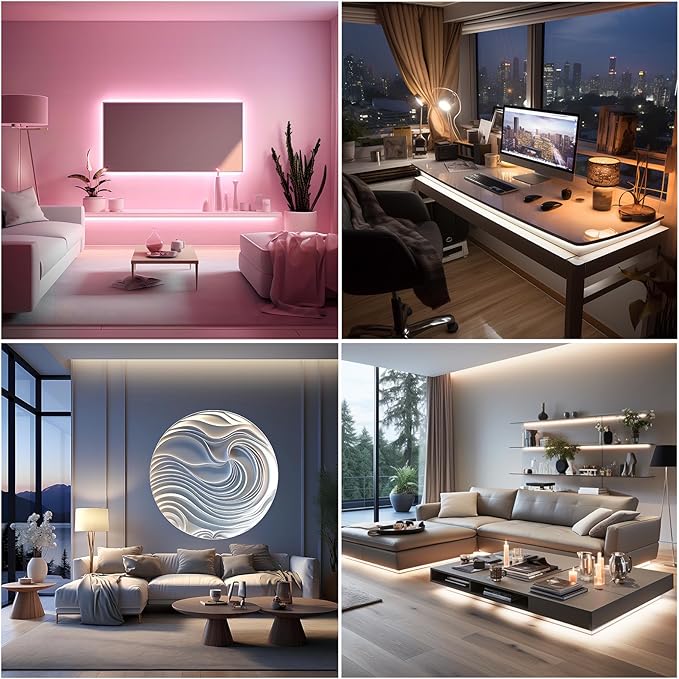 Led Strip Lights 5V USB 6.56ft/2m 640 LEDs Touch stepless Dimmable USB COB LED Strip Light 6000K White 10W Flexible 5v led Lights for Bedroom Kitchen,DIY Lighting Room Decor tv led Lights