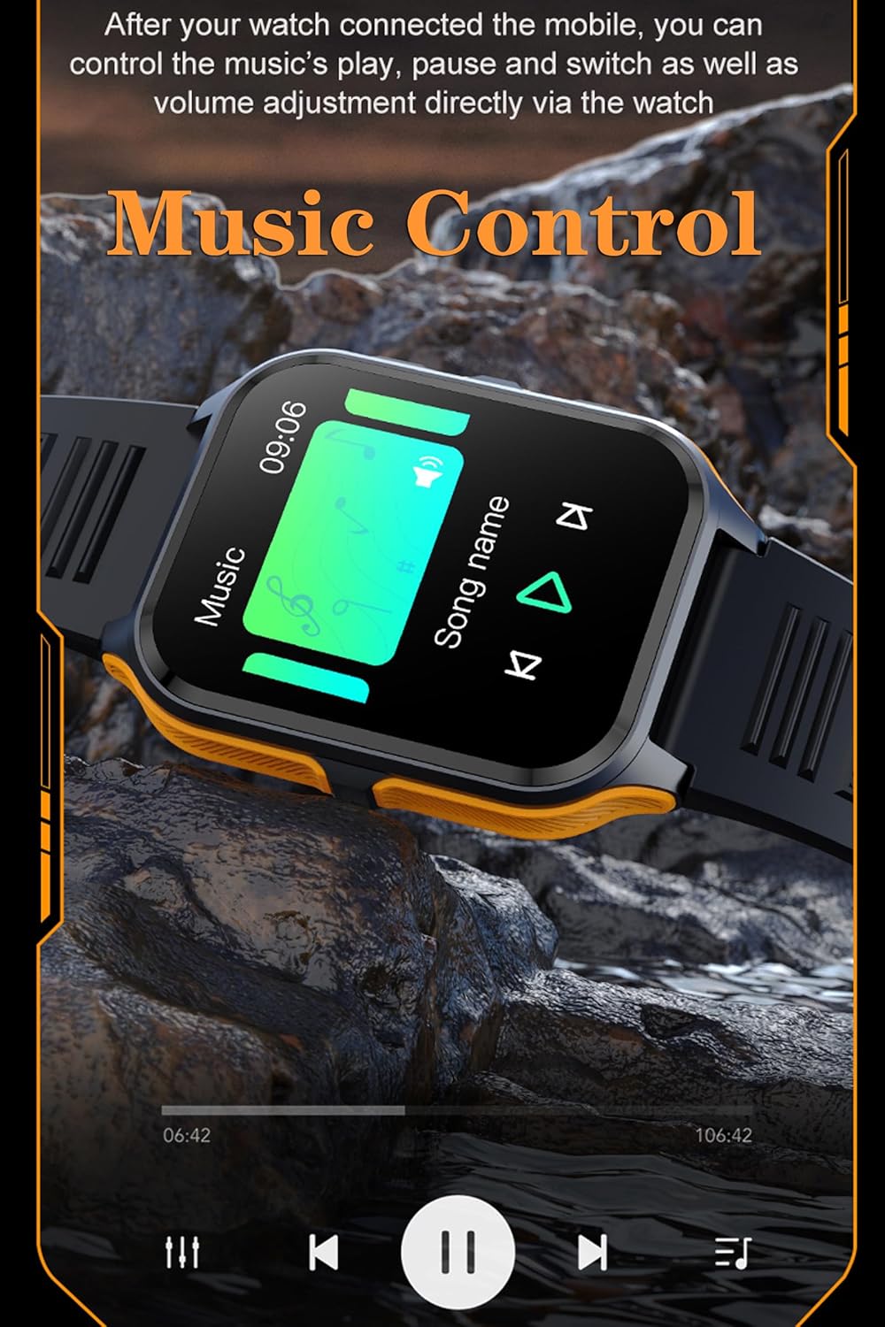 Yihou Rugged Military Smart Watch for Men, 1.83" Outdoor Running Smartwatch with Answer/Make Call, 100 Sport Modes
