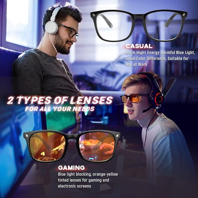 livho High Tech Blue Light Glasses - Advanced Blue Light Blocking Computer Glasses - Screen Fatigue & UV Protection