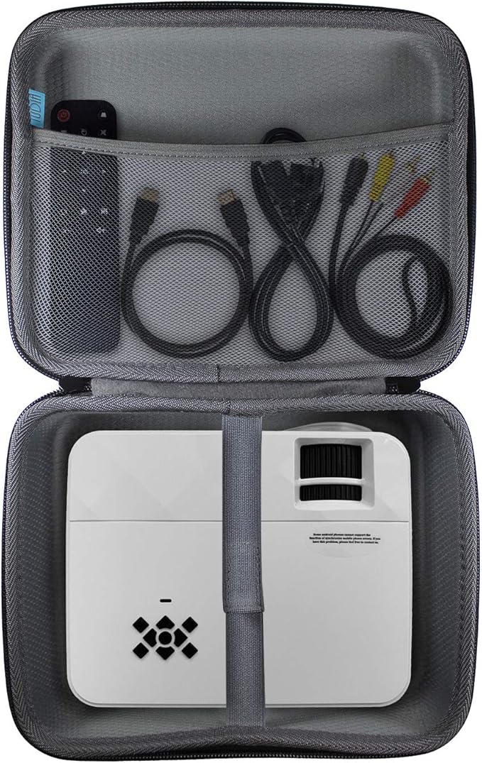 TUDIA EVA Empty Portable Hard Storage Carrying Travel Case For Mini Projector and Accessories Compatible with TMY, Aurzen, NICPOW, HAPPRUN, CiBest, HOMPOW, ELEPHAS, NISOO, PANSEBA, VOPLLS and NICPOW
