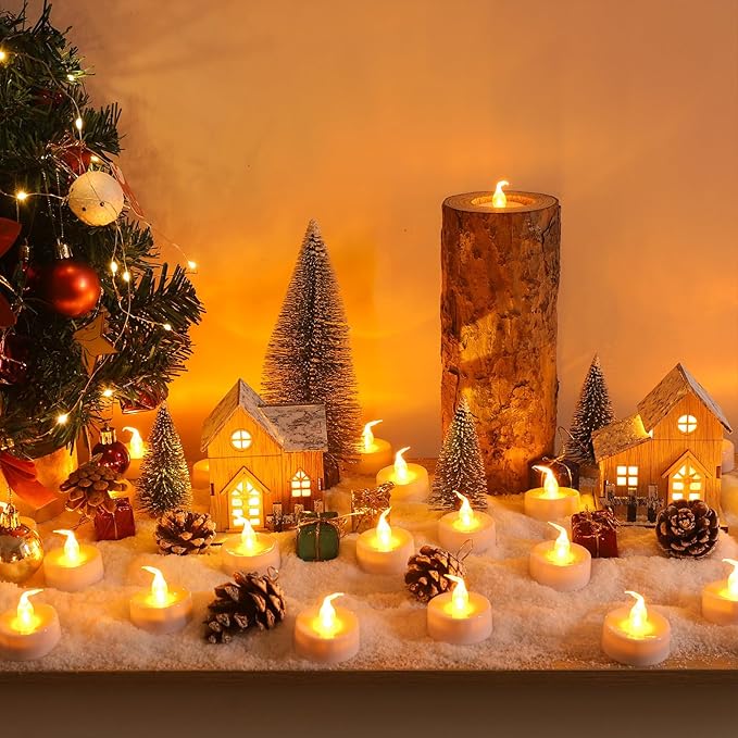 Topstone 12 Pack Battery Operated Flickering Flameless Candles with Remote Control and Timer, Warm Yellow Light, Perfect for Wedding and Festival Decoration