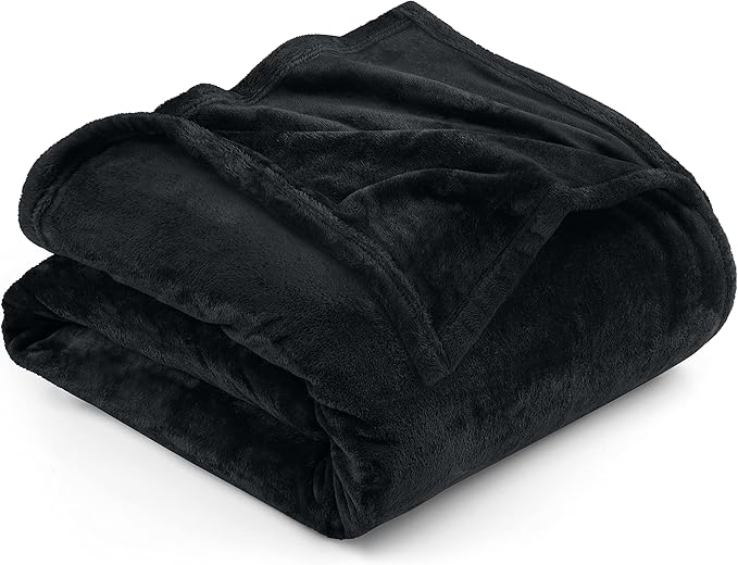 Utopia Bedding Fleece Blanket Twin Size Black 300GSM Luxury Anti-Static Fuzzy Soft Microfiber Bed Blanket (60x80 Inch)