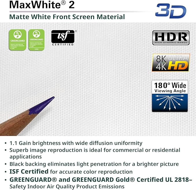 Elite Screens Manual Series, 71-INCH 1:1, Pull Down Manual Projector Screen with AUTO LOCK, Movie Home Theater 8K / 4K Ultra HD 3D Ready, 2-YEAR WARRANTY, M71XWS1