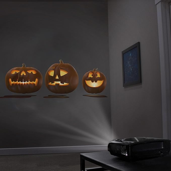 AtmosFearFX Jack-O-Lantern Jamboree Halloween DVD and Reaper Brothers High Resolution Window Projection Screen