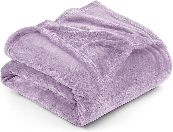 Utopia Bedding Fleece Blanket Twin Size Lilac 300GSM Luxury Anti-Static Fuzzy Soft Microfiber Bed Blanket (60x80 Inch)